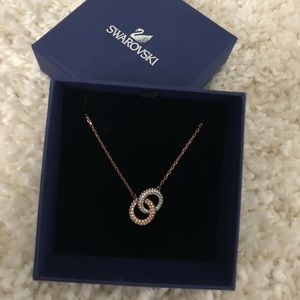 Swarovski Necklace Double Silk